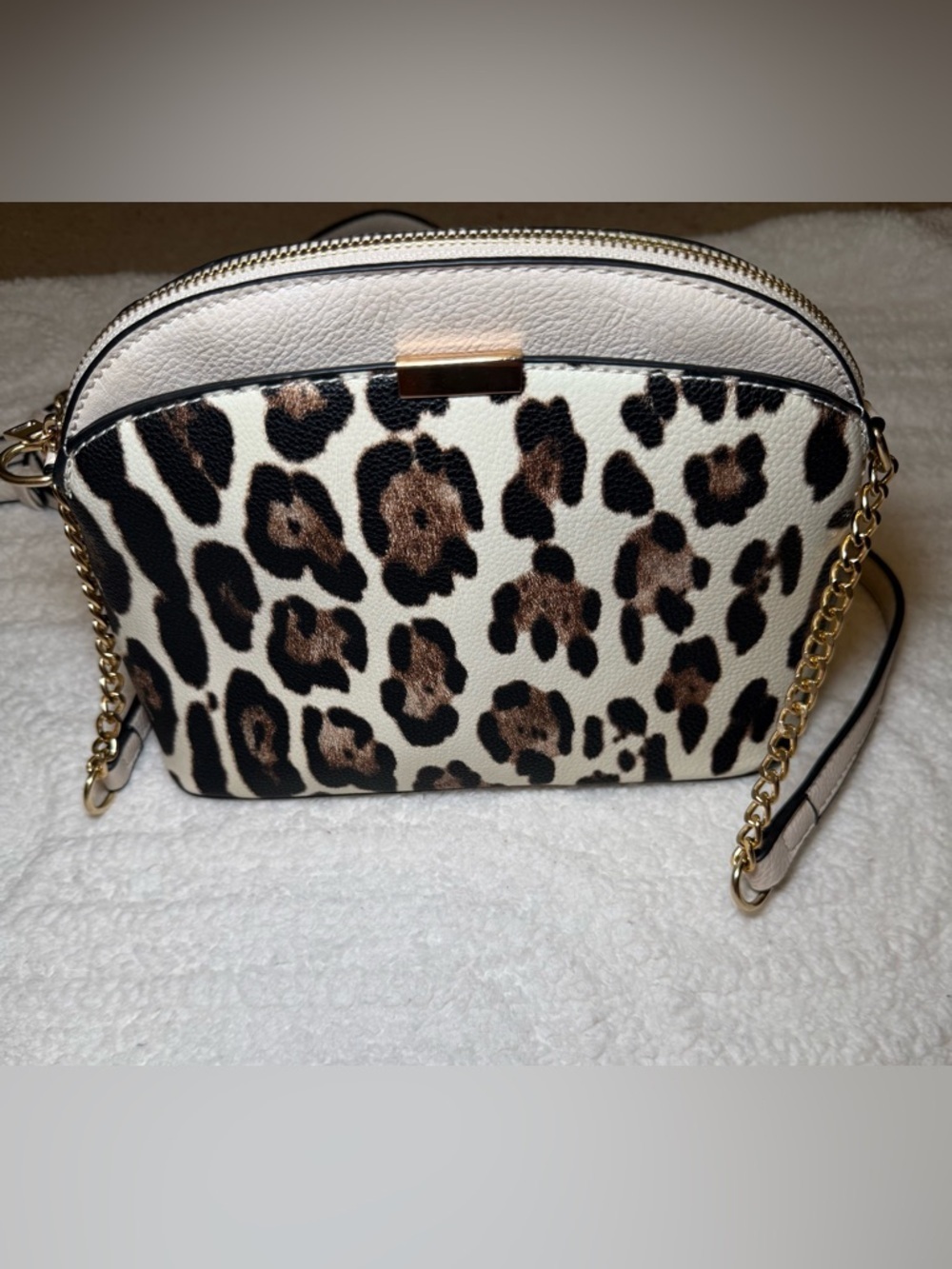 Leopard Print Crossbody in Cream, Brown, Black